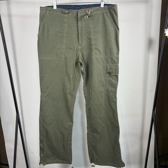 Bugle Boy Y2K Olive Green Cargo Pants Size Large - Picture 1 of 8
